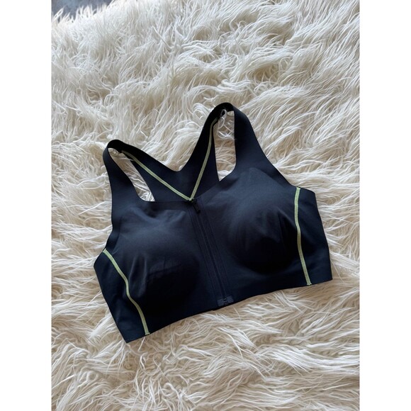 Vitality Activate Zip Bra Midnight Lime Contrast Size Large - Picture 7 of 12